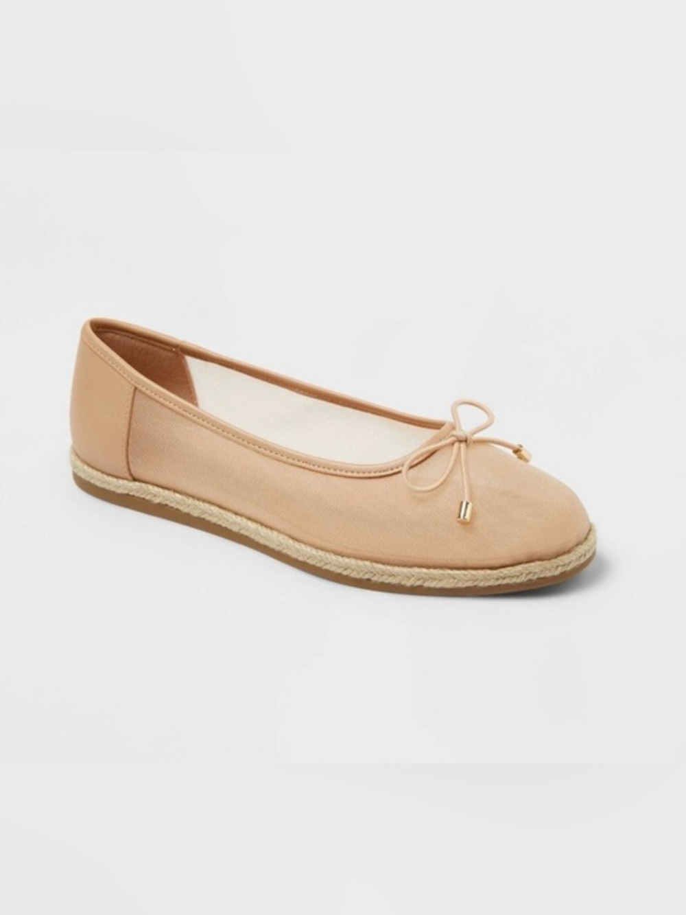 NWT A New Day Beige Mesh Amara Ballet Flats Memory Foam Shoes Women’s size 6.5